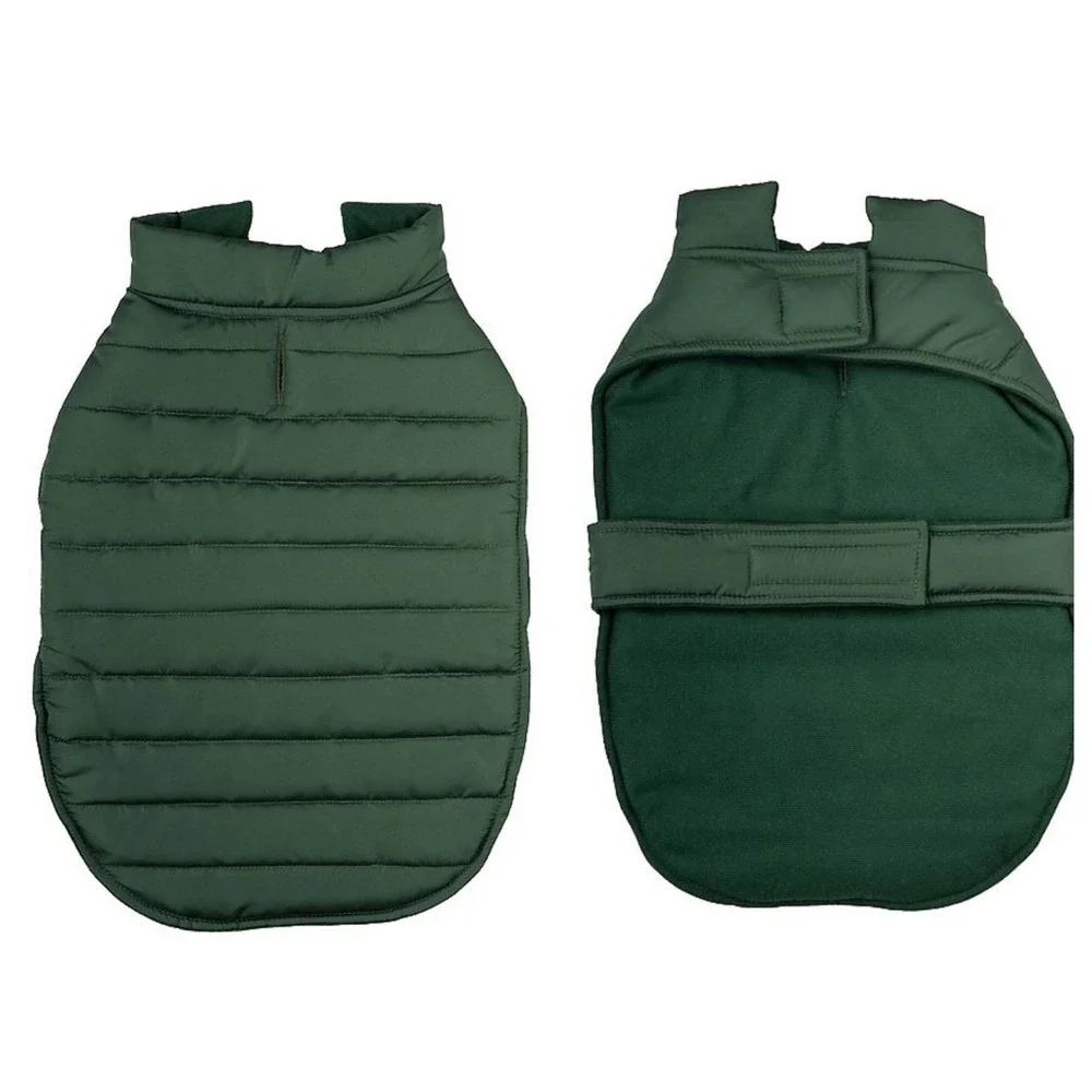 NEW Sonoma Pet Quilted Puffer Jacket Size M Green Dog Coat Outdoor Travel Hiking